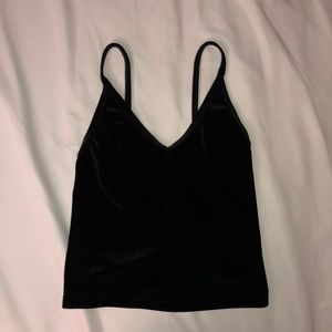 Brandy Melville Velvet Crop Top